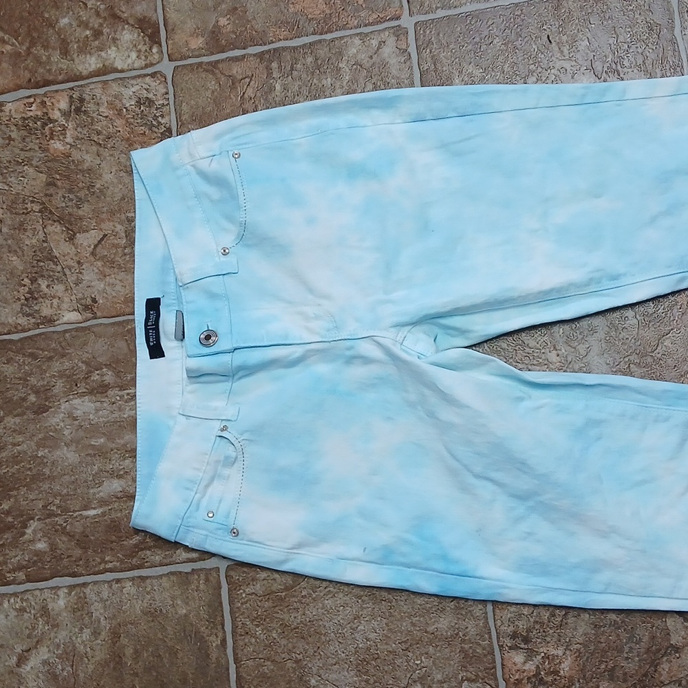 White House Black Market Light Blue Skimmer Pants Size 2 Zippered Ankles Hems - Picture 3 of 8